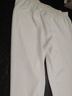Womens White Thermal Underwear Leggins Size Large
